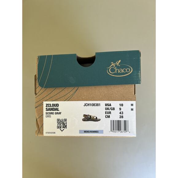 Chaco Zcloud Sandal Score Gray Men’s 10 - Picture 10 of 10